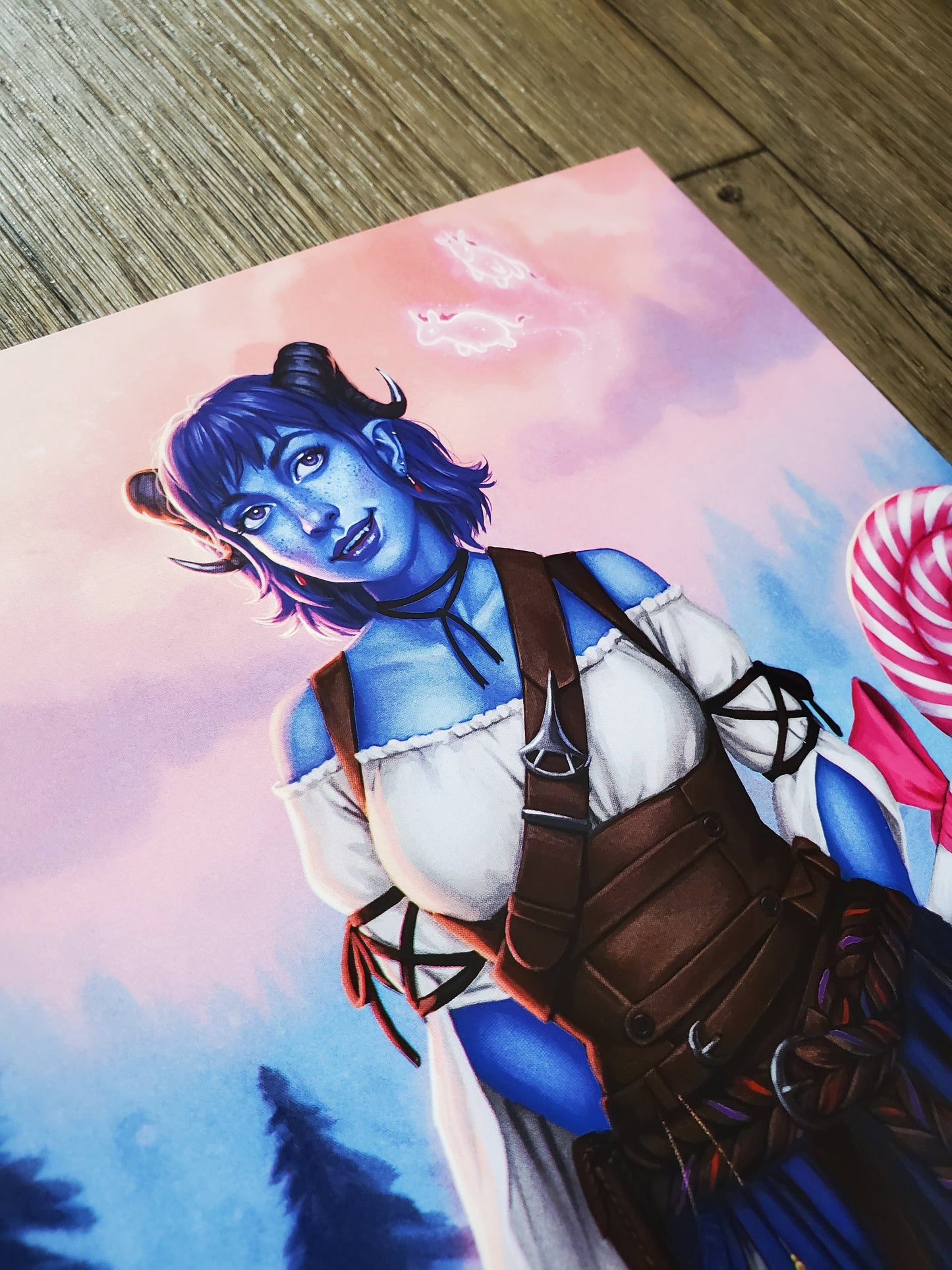 Little Blue Tiefling - 8x10 Print