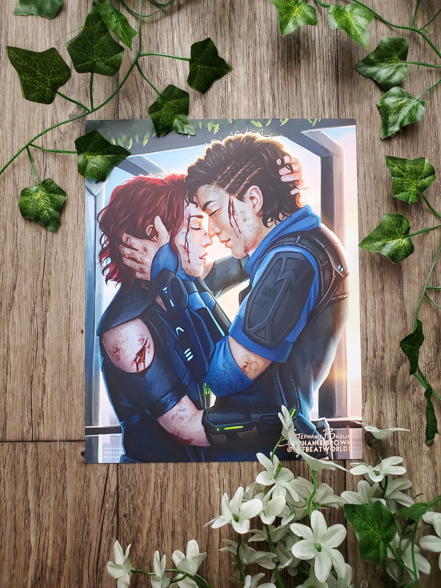 As the Dust Settles (original character smooch) - 8x10 Print