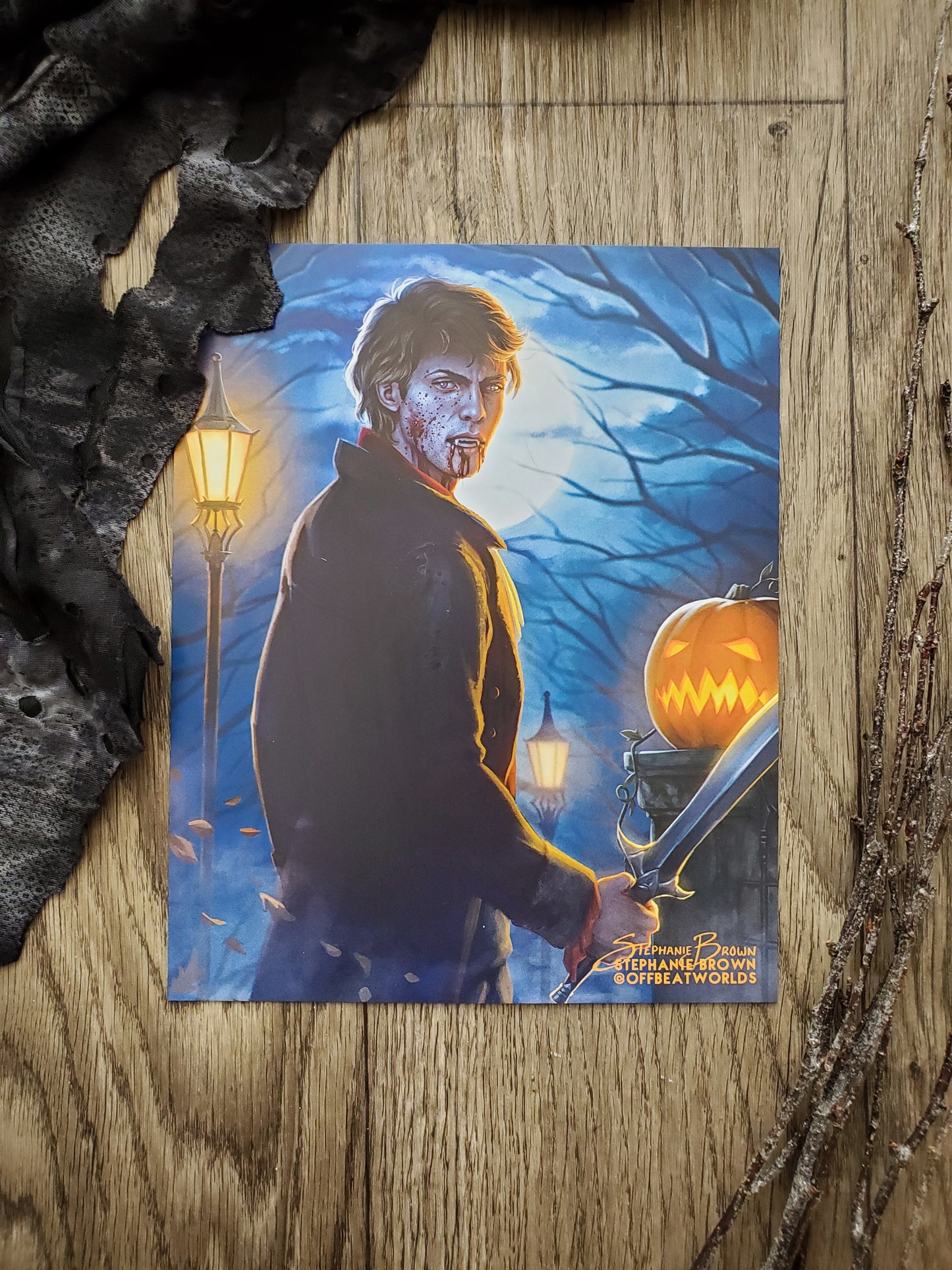 Alaric the Vampire (original character) - 8x10 Print
