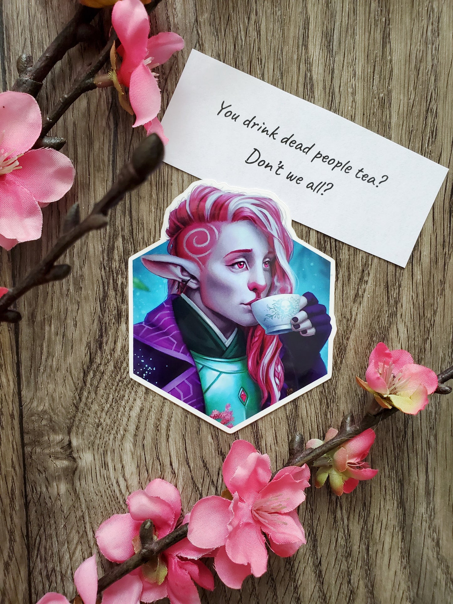 Critical First Sip: Dead People Tea - Sticker