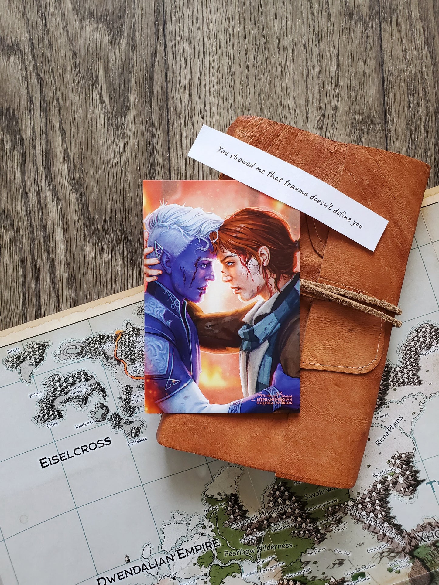 "You showed me that trauma doesn't define you" - Postcard