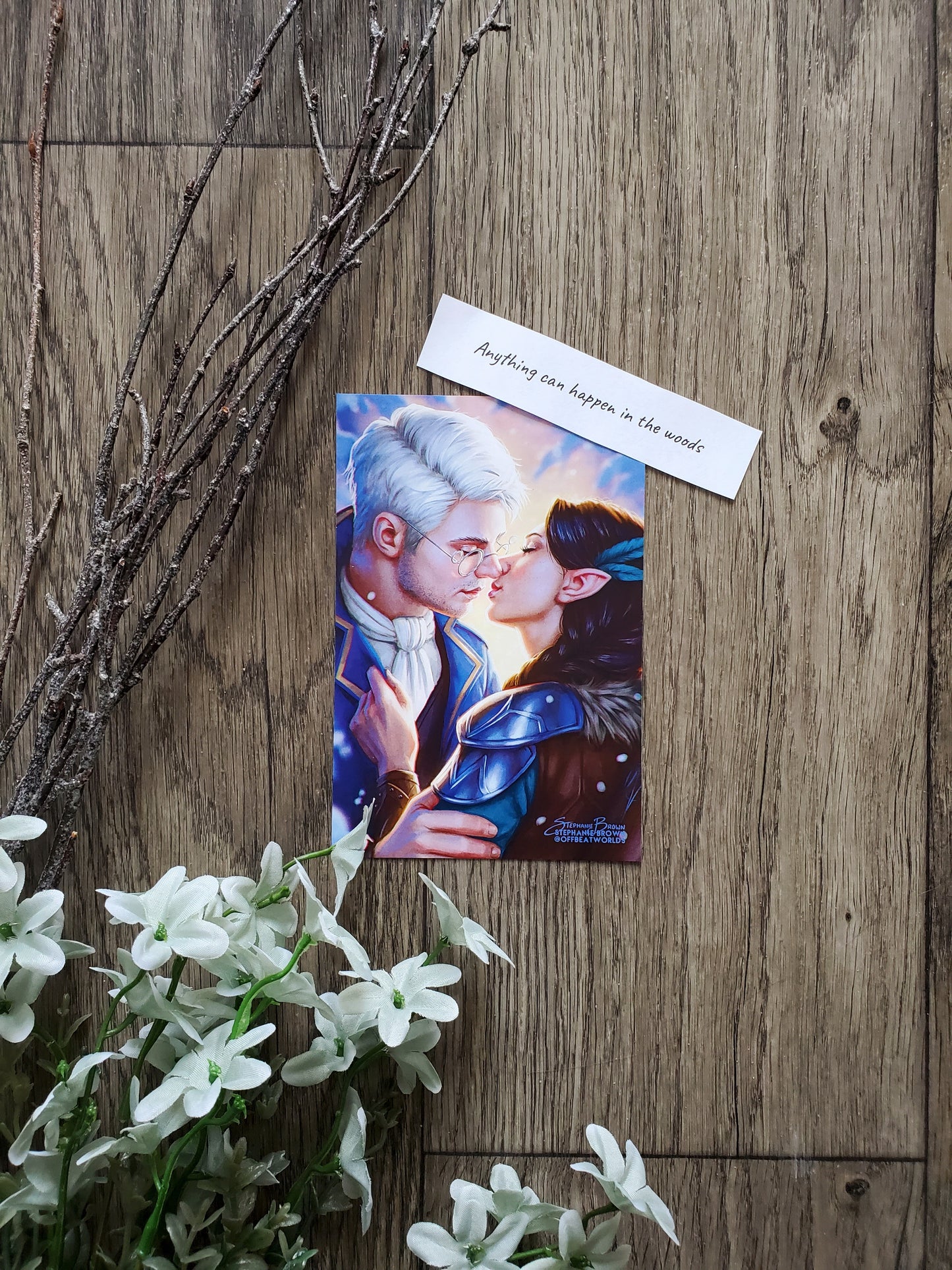 "Anything can happen in the woods" - Postcard